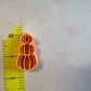 Stacked Pumpkin polymer clay cutter with detail impression