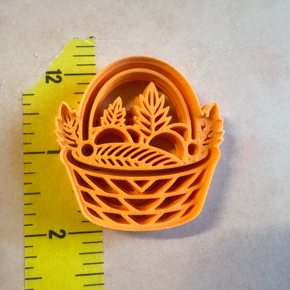 Harvest Bread Basket polymer clay cutter - Create Along 