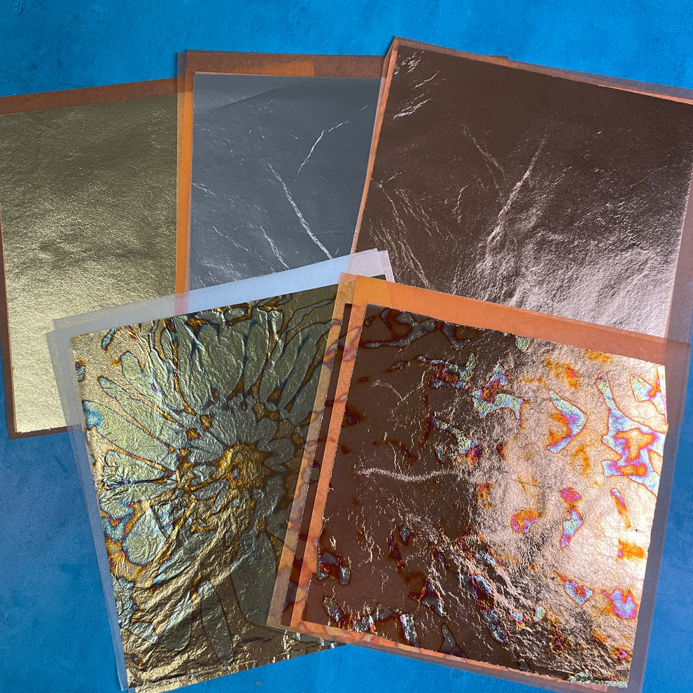 Simple Sheets easy to use 5 colors Metallic Leaf patent transfer Foils ...
