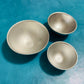 Metal Bowl set - 3 small bowls to cover with polymer clay for ornaments sculpture hollow forms and more