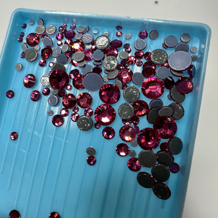 Crystal Rhinestone multi size Hot Fix bake-able glue heat set embellishment - Create Along 