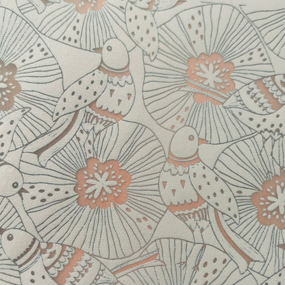 Poppy Bliss Floral Bird Summer Spring Silk screen - Create Along 
