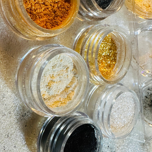 Pigments Mica Powders Pretty Shiny Glam colors for Polymer Clay Mixed Media Shimmer - Create Along 