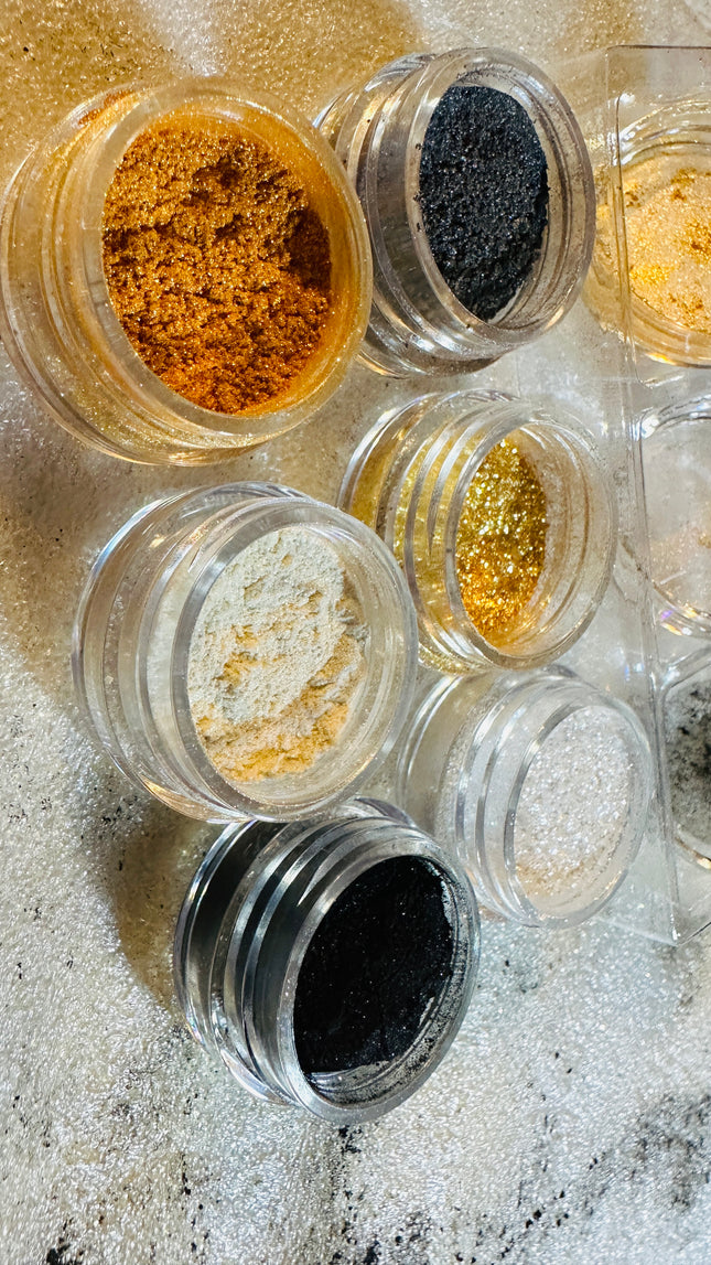 Pigments Mica Powders Pretty Shiny Glam colors for Polymer Clay Mixed Media Shimmer - Create Along 