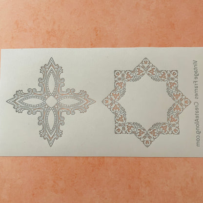 Vintage Frames polymer clay silk screen stencil - Create Along 