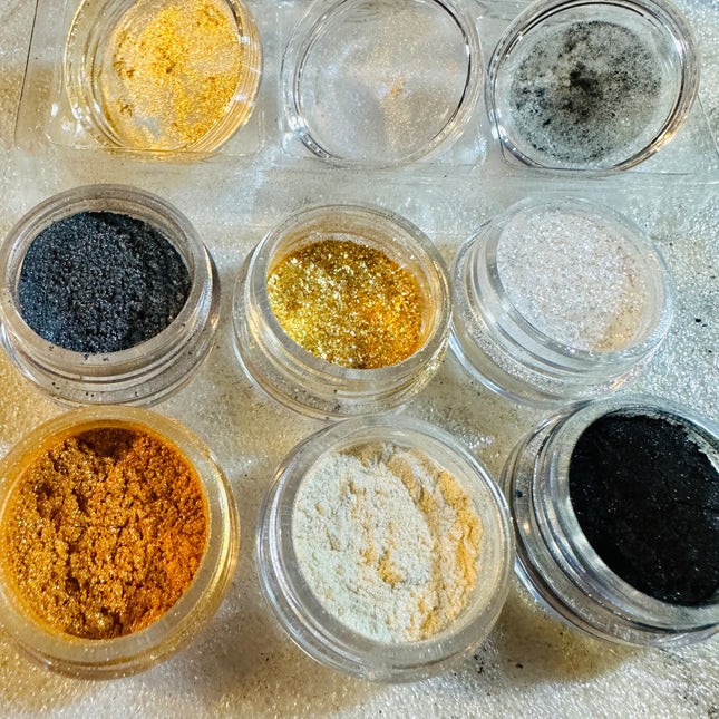 Pigments Mica Powders Pretty Shiny Glam colors for Polymer Clay Mixed Media Shimmer - Create Along 