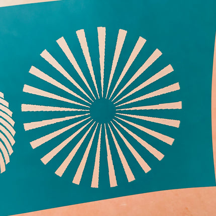 Radial Lines polymer clay silk screen stencil - Create Along 