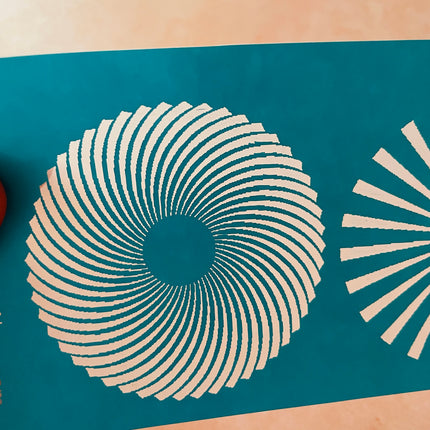 Radial Lines polymer clay silk screen stencil - Create Along 