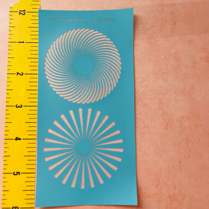Radial Lines polymer clay silk screen stencil - Create Along 