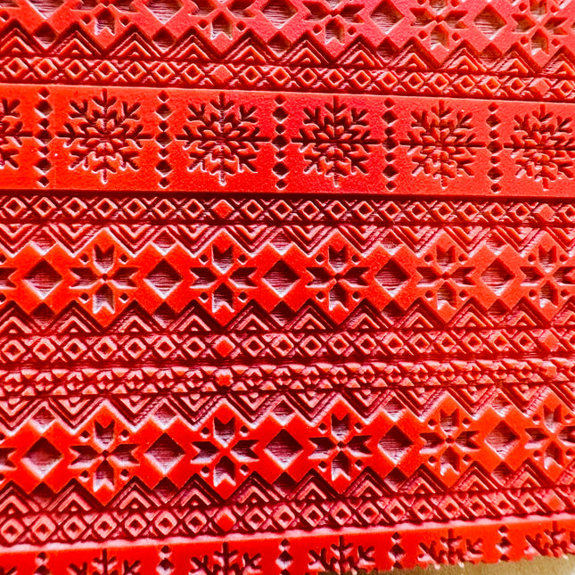 Nordic Knit Deco Rubber Clay stamp texture Christmas boho BF - Create Along 