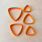 Round Puff Triangles polymer clay earring collar Cutters set of 5 basics drop