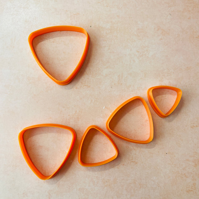 Round Puff Triangles polymer clay earring collar Cutters set of 5 basics drop - Create Along 
