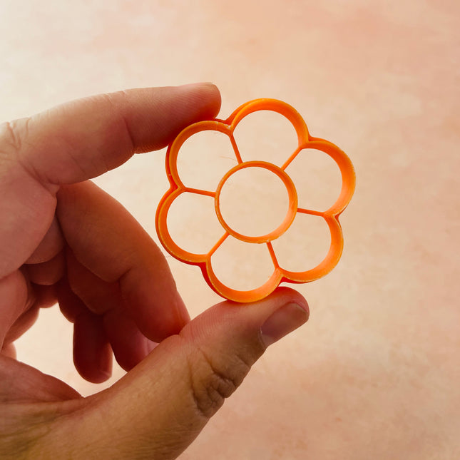 Cute Flower Donut STATEMENT earrings polymer clay cutter stud and dangle - Create Along 