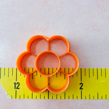 Cute Flower Donut STATEMENT earrings polymer clay cutter stud and dangle - Create Along 