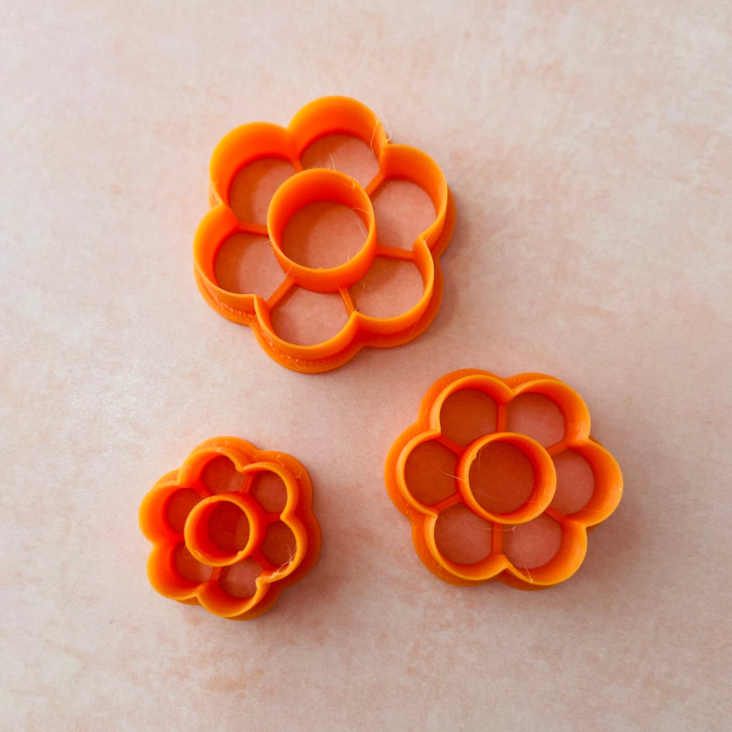 Cute Flower Donut earrings polymer clay cutter set of 3 stud and dangles