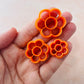 Cute Flower Donut earrings polymer clay cutter set of 3 stud and dangles