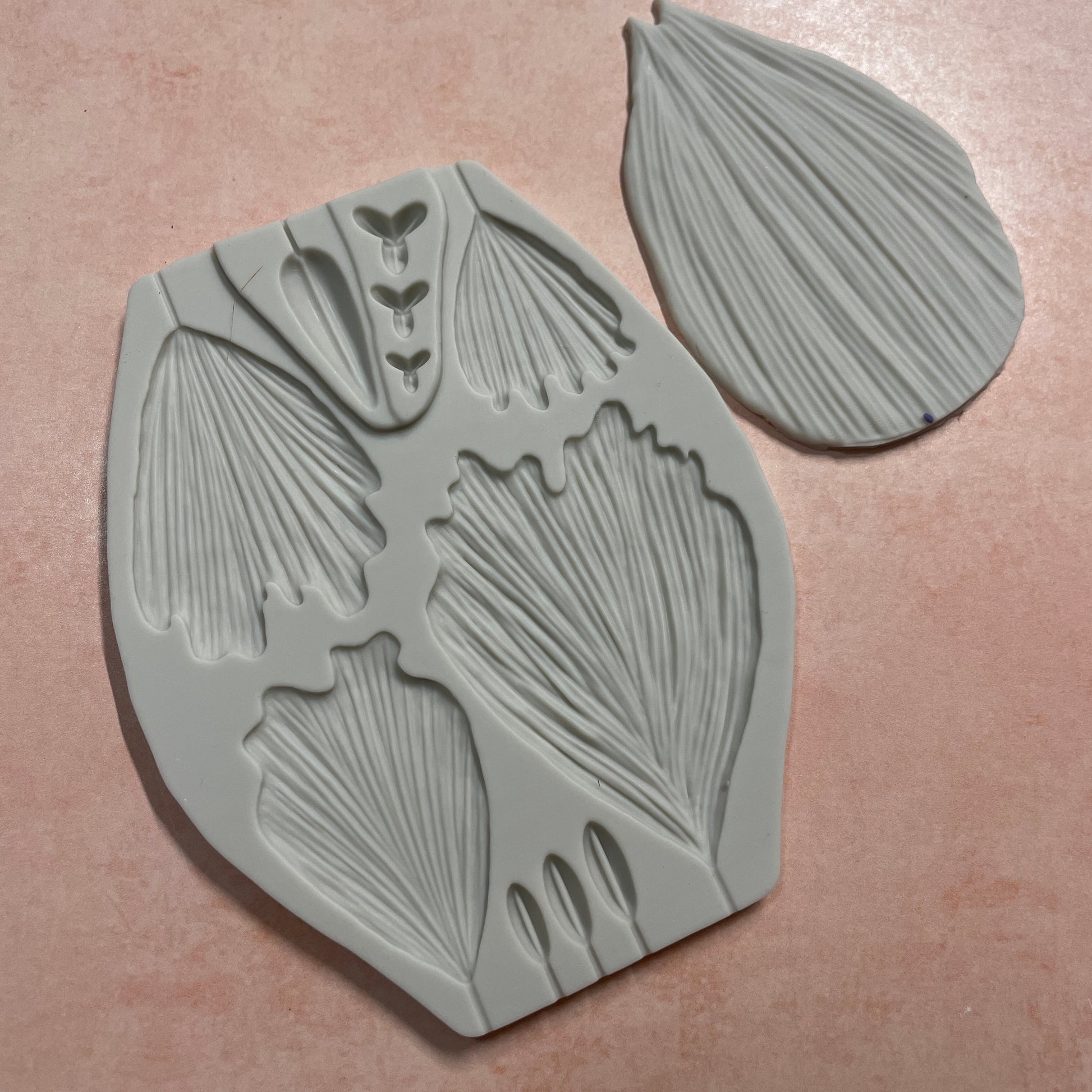 Double Sided Leaf and flower petal Polymer Clay press Mold