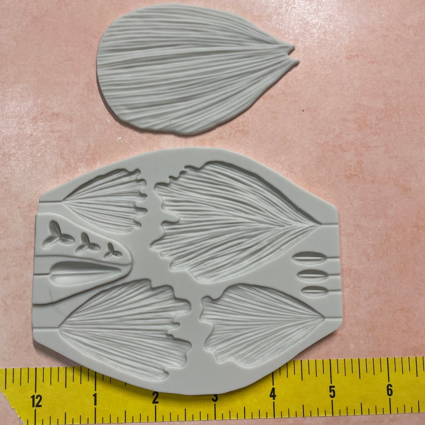 Double Sided Lily leaves and flower petal Polymer Clay press Mold