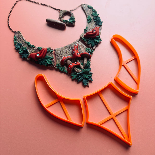 Pointed 3 piece collar clay cutter set - Create Along 