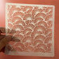 Fluttering Fans Japan decorative Mylar Crafting Stencil pattern