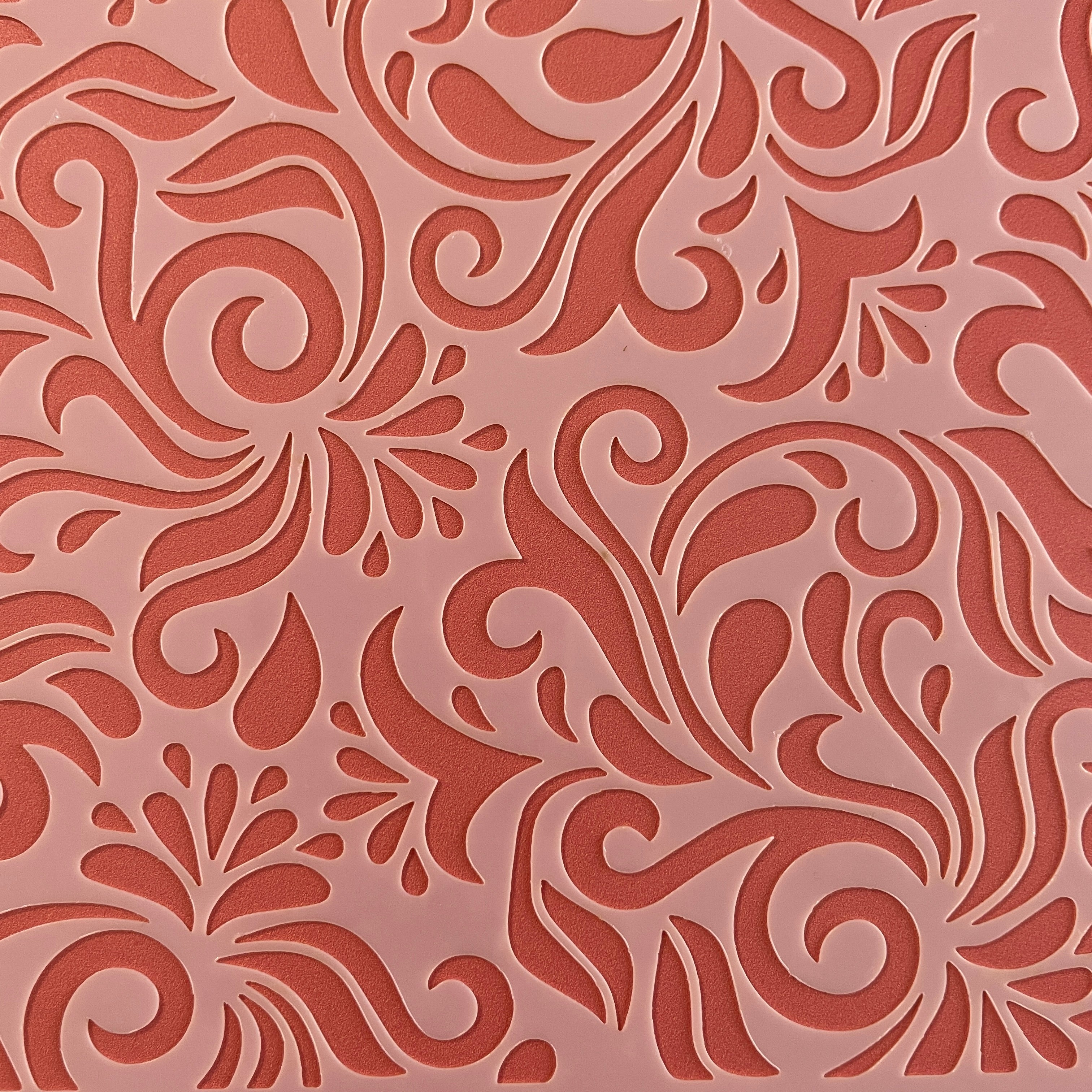 Whirling Buds Floral Botanical decorative Mylar Crafting Stencil patte ...
