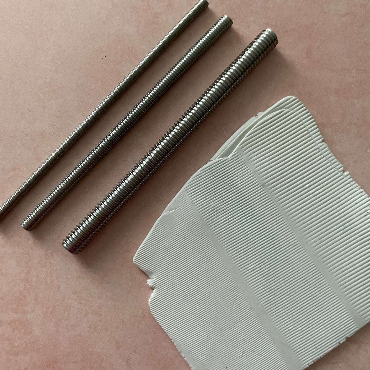 Clay Rods Metal Rods Set of 3 threaded Tools for polymer clay sculpting and text