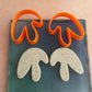 Matisse drunken 'Shroom mirrored polymer clay cutter set for earrings organic shape