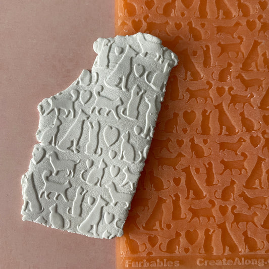 Polymer Clay Texture Mat Clay Texture Polymer Clay Mat Clay Mat Polymer  Clay Stamp 11. Silicone Texture sari Ribbon 