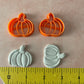 Short Pumpkin mirrored polymer clay cutter set for earrings and more