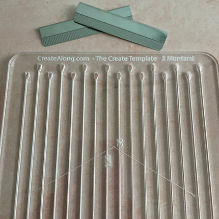 The Create Template for geometric, quilted hexagon, triangle, diamond patterns on clay slabs and veneers - Create Along 