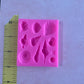 Square Seashells small mini silicone polymer clay and food safe mold