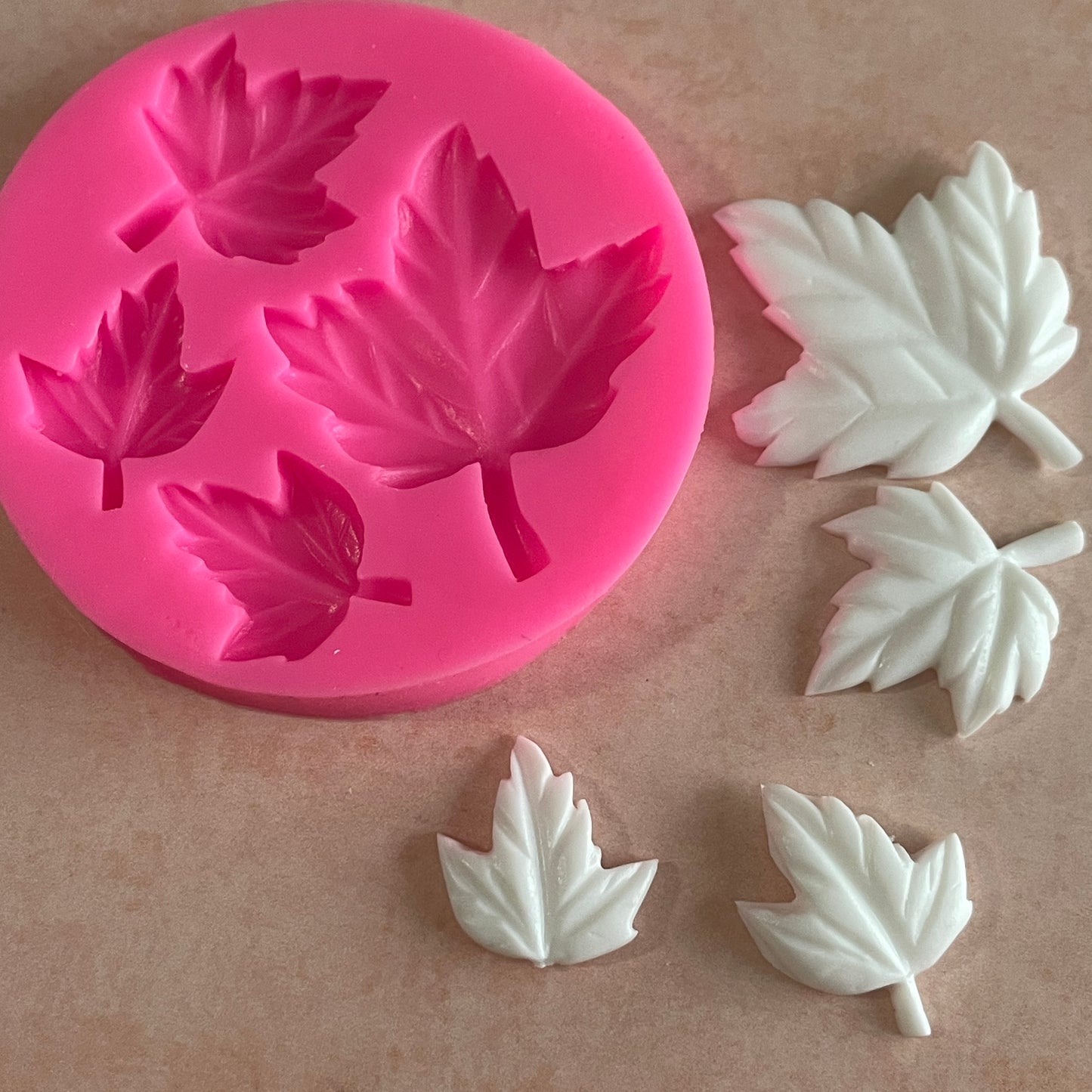 4 Maple Ivy Leaf Polymer Clay Resin Mold