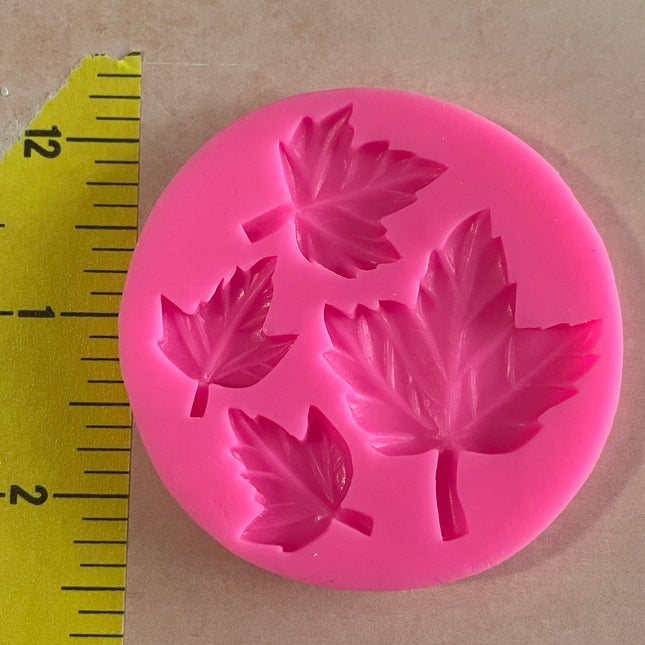 4 Maple Ivy Leaf Polymer Clay Resin Mold - Create Along 