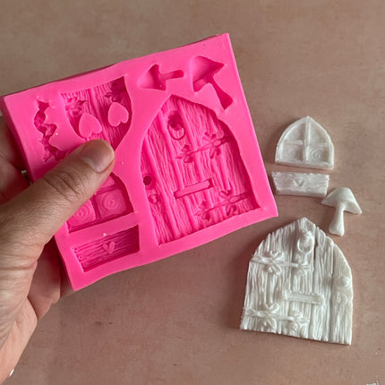 Fairy Door Window box polymer clay resin silicone clay and food safe mold - Create Along 