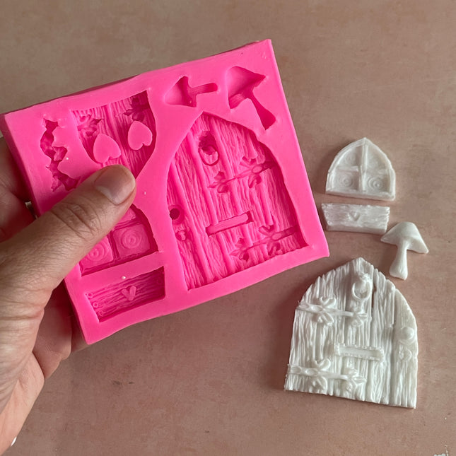 Fairy Door Window box polymer clay resin silicone clay and food safe mold - Create Along 