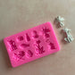 Kitty Cats polymer clay resin silicone clay and food safe mold