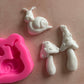 Snail and Mushrooms polymer clay resin silicone clay and food safe mold fairy doors