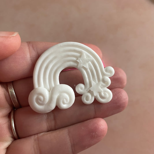 Rainbow Cloud Swirl Polymer clay mold silicone heat safe rubber
