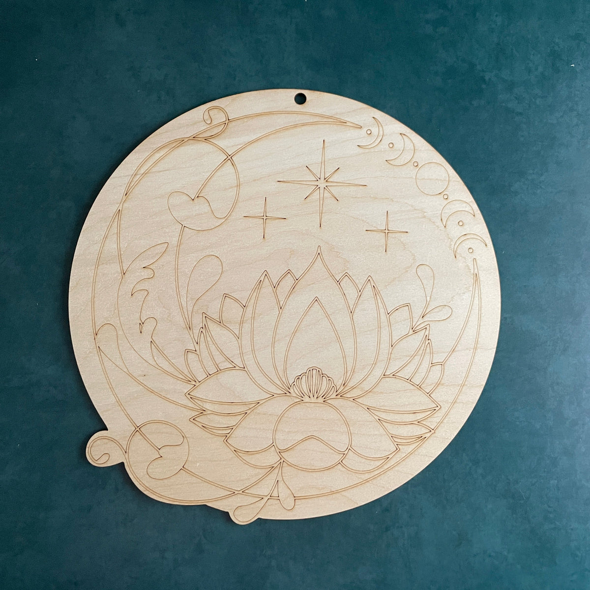 Lotus and Moon paint your own wood canvas