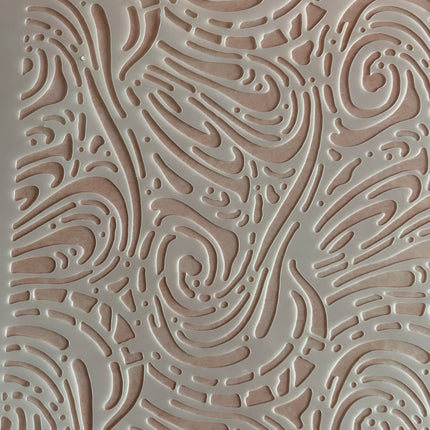 Fingerprint Swirling mylar stencil polymer clay texture