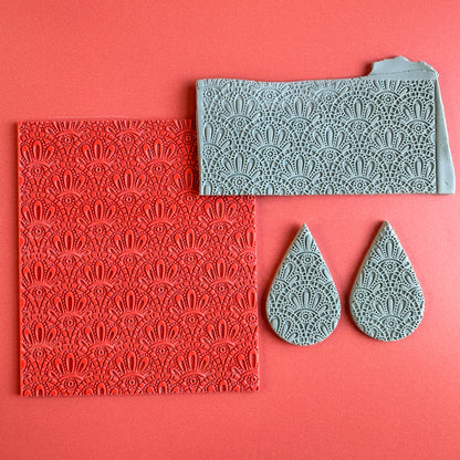 Magical Eyes polymer clay rubber stamp texture sheet card making - Create Along 
