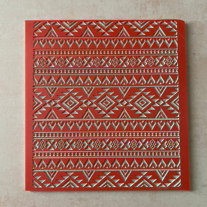 Quilted in the West South west Rubber Stamp Texture Sheet Mat for polymer clay metal clay mixed media art - Create Along 