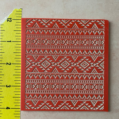 Quilted in the West South west Rubber Stamp Texture Sheet Mat for polymer clay metal clay mixed media art - Create Along 