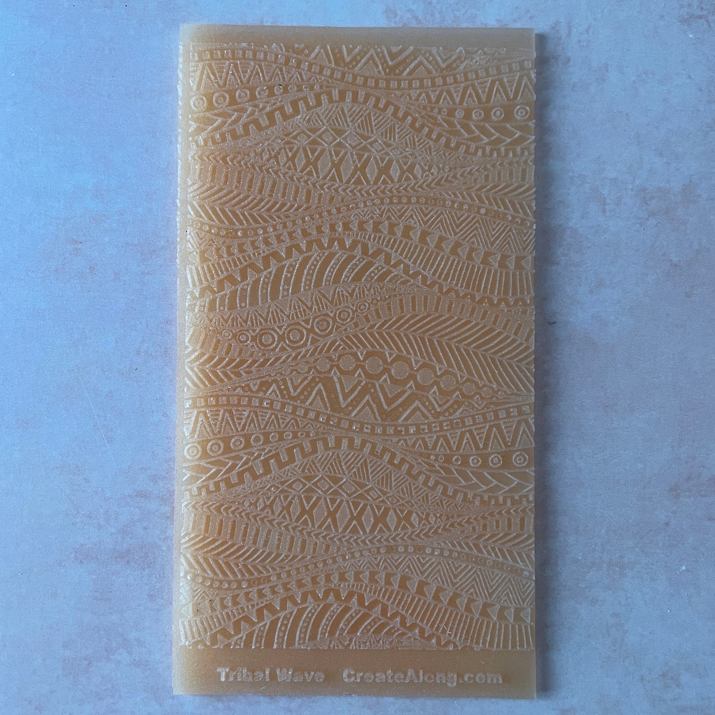 Tribal Wave Texture Mat Silicone rubber Stamp for polymer clay paper Gelli plate and resin
