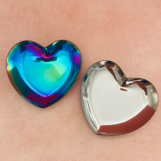 Heart Trinket Dish Metal form | clay trinket dish heart shaped bowl form