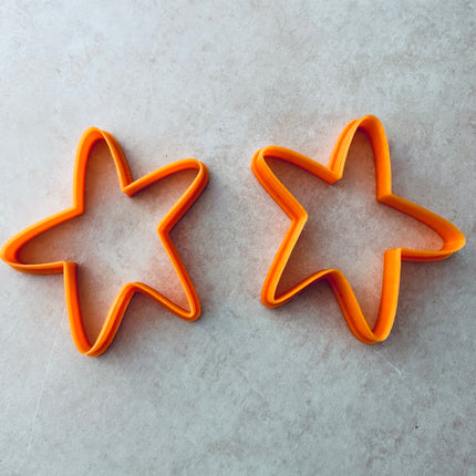 Starfish polymer clay earring Clay Cutter set mirrored pair - Create Along 