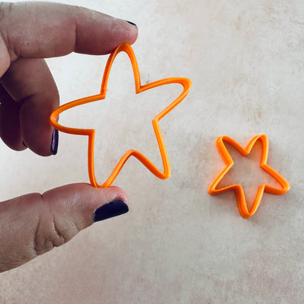 Starfish polymer clay earring Clay Cutter set mirrored pair - Create Along 