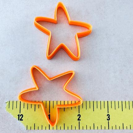 Starfish polymer clay earring Clay Cutter set mirrored pair - Create Along 