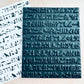 HIEROGLYPH Rubber Stamp Ink Jumbo Texture Sheet for polymer clay gelli plate printing scrapbooking jewelry mixed media