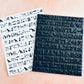 HIEROGLYPH Egyptian Rubber Stamp Ink Jumbo Texture Sheet for polymer clay gelli plate printing scrapbooking jewelry mixed media